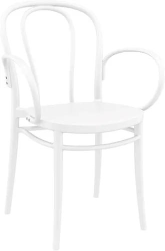 Vista 12 de Compamia Victor XL Silla de resina para exteriores, color negro (juego de 2)