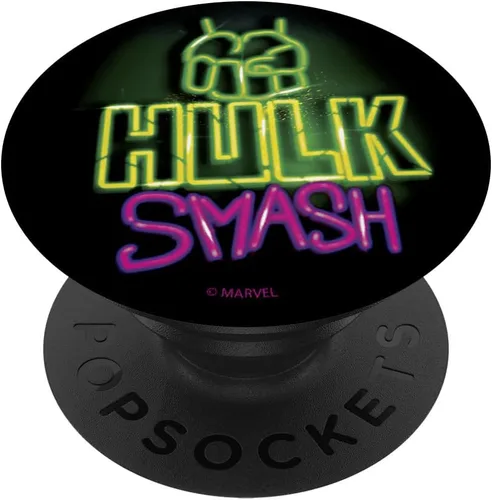 Vista 6 de Marvel Avengers Hulk Smash Neon PopSockets MagSafe PopGrip para iPhone