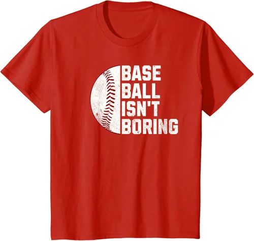 Vista 3 de Camiseta Baseball Isn't Boring, Negro
