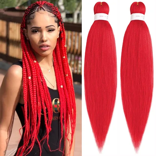 Vista 16 de Unionbeauty - Cabello trenzado preestirado de 16 pulgadas, 8 paquetes de cabello rubio trenzado con agua caliente, textura Yaki, trenzas