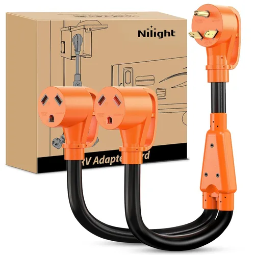 Vista 42 de Nilight Cable adaptador de secadora de 30 amperios a 30 amperios calibre 10 10-30P a 14-30R con cable de tierra