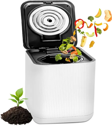 Vista 8 de NutriChef - Compostador eléctrico de cocina Reciclador de alimentos de 3 cuartos de galón Recipiente de compostaje de residuos de alimentos