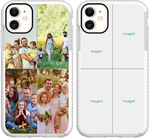 Vista 48 de Funda de teléfono personalizada para iPhone 11, diseño personalizado de fotos de collage de múltiples imágenes, resistente a los golpes, resistente