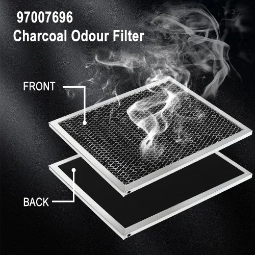 Vista 2 de 97007696 Filtro de campana extractora, filtro de olor a carbón para campana de ventilación (8 3/4 pulgadas x 10 1/2 pulgadas x 3/8 pulgadas)