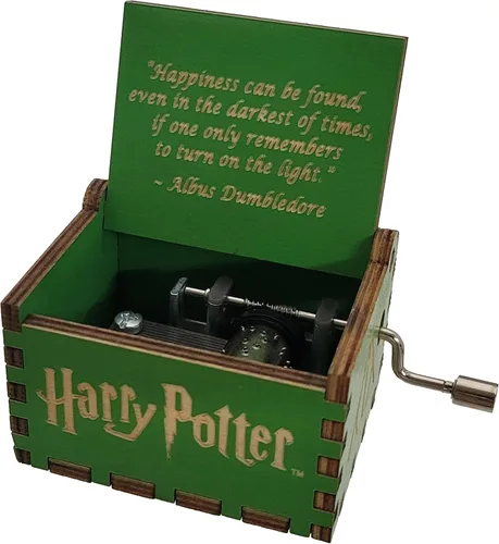 Vista 22 de TheLaser'sEdge Harry Potter Mini caja de música de regalo - Felicidad negra Negro