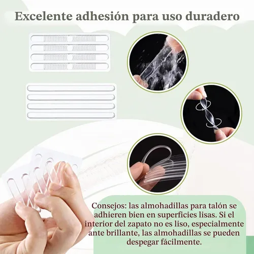 Vista 4 de Cojines de correa, tensor de correa de talón abierto, correas transparentes para zapatos para tacones Slingback Grippers, Shoe Strap Grip, Strappy