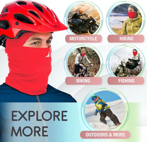 Vista 2 de Máscara de esquí de pasamontañas Máscara de invierno para hombres y mujeres Equipo de clima frío para esquí, snowboard y equitación en moto