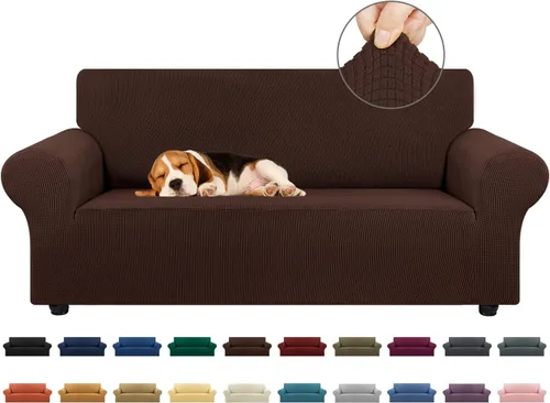 Vista 49 de KEKUOU Funda elástica para sofá biplaza, funda de sofá para sofá de 2 cojines (55-78 pulgadas), protector de muebles con parte inferior elástica