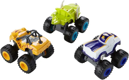 Vista 2 de Fisher-Price Nickelodeon Blaze & The Monster Machines, Pack de 3 Vehículos de Metal Fundido #2