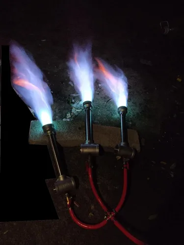Vista 6 de Quemadores de triple forja de gas con regulador Horno de fusión de metal forja de propano Fabricación de cuchillos de herrero