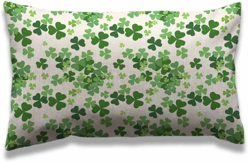 Vista 17 de AOYEGO Funda de almohada de cuadros rojos y verdes de 12 x 20 pulgadas, fundas de almohada rectangulares de algodón y lino para decoración