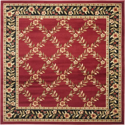 Vista 34 de SAFAVIEH Lyndhurst Collection - Alfombra de pasillo, 2 pies 3 pulgadas x 8 pies, color negro y marrón, diseño tradicional de enrejado floral,