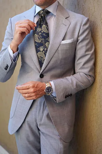 Vista 172 de HISDERN Corbatas para hombre, corbata de cachemira y bolsillo cuadrado tejido clásico floral para hombre, corbata de fiesta de boda