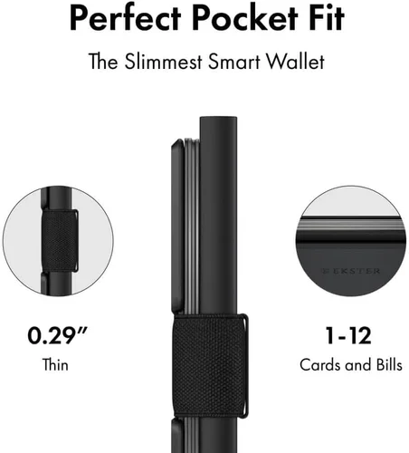 Vista 54 de Ekster Aluminum Cardholder Wallet for Men Metal Wallets with RFID Blocking Layer Slim & Minimalist Aluminum Wallet with Push Button for Quick