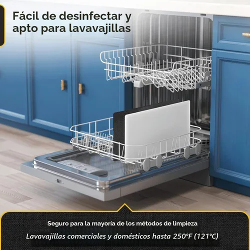 Vista 4 de Tabla de corte de plástico de Thirteen Chefs - 18 x 12 x 0.5 pulgadas, grado profesional HDPE, aprobada por NSF, tamaño grande y apta para Blanco