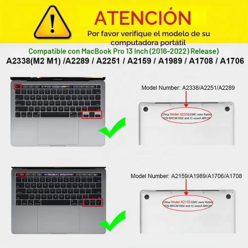Vista 2 de Fintie Funda rígida para MacBook Pro de 13 pulgadas, libro de composición