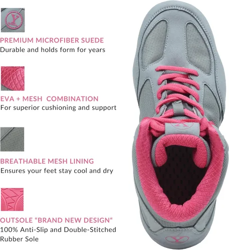 Vista 3 de Zapatos de lucha juvenil, 100% antideslizantes, zapatos de boxeo duraderos para niños, niños pequeños de 11 a niños grandes, 3 tamaños