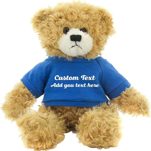 Vista 12 de Oso Brandon beige personalizado – Juguete de peluche personalizado de 12 pulgadas – Regalo perfecto de oso personalizado para graduación, San