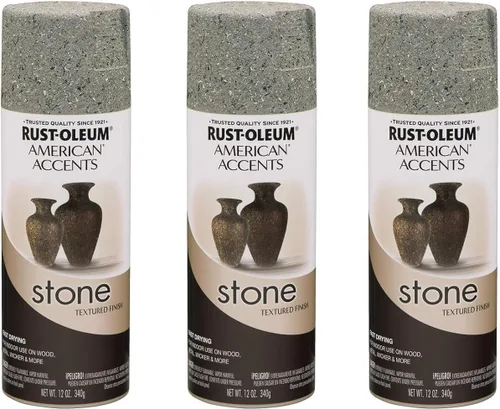 Vista 8 de Rust-Oleum 7992830 Stone Creations - Pintura en aerosol, 12 onzas, piedra gris Gris (Gray Stone)