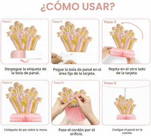 Vista 7 de 9 piezas de decoración de cumpleaños número 16 para niñas, centros de mesa de feliz cumpleaños de 16 años, suministros de fiesta, decoración de mesa