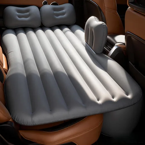 Vista 9 de BEBAS Colchón de aire inflable, cama de viaje, cama de campamento engrosada, almohadilla para dormir con bomba de aire para automóvil, tienda