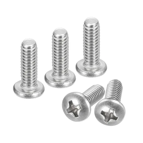 Vista 41 de uxcell Tornillos de máquina de cabeza redonda de 1/4-20x1, tornillo de acero inoxidable 304 18-8, accionamiento Phillips, totalmente roscado