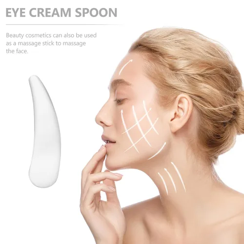 Vista 6 de Beaupretty Espátulas cosméticas Máscara de crema facial Cuchara Stick Maquillaje de acero inoxidable Cuidado de la piel Crema facial Cuchara