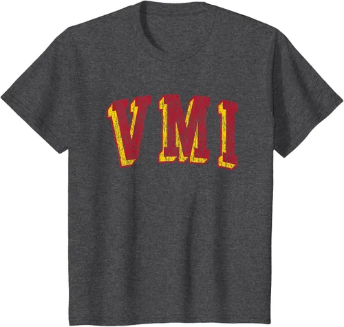 Vista 20 de VMI Keydets Retro Arch Camiseta, Negro