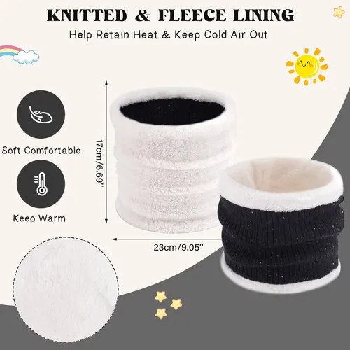 Vista 4 de Toddler Kids Winter Hats Gloves Scarfs Beanie Mittens Neck Warmer for 0 6 12 Months 1 2 3 4-8 Year Old Baby Girls Boys Gifts