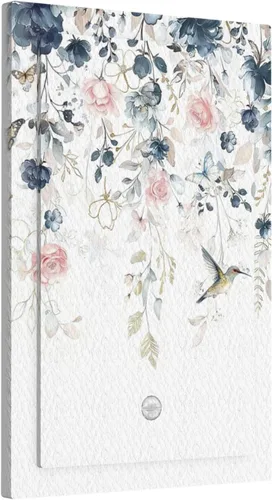 Vista 109 de Decorative Outlet Covers Blue Background White Cat Daisy Floral 2-Gang 1-Gang Wall Plate Single Toggle/Rocker Farmhouse Style Light Switch Covers