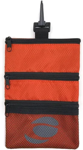 Vista 8 de Orlimar Bolsa de accesorios de golf desmontable, 3 bolsillos con cremallera para objetos de valor y accesorios de golf, se engancha a tu bolsa