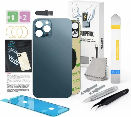 Vista 24 de Reemplazo de cristal trasero para iPhone 15Pro Max con herramientas Repir Big Hole OEM Rear Cover Glass Pre-Installed Internal Parts Easier