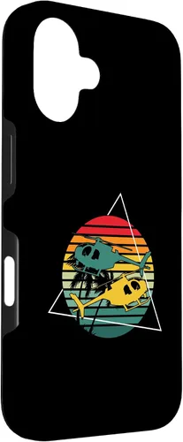 Vista 3 de Retro Helicopters Pilot Aviation Helicopter Case for iPhone 16