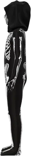 Vista 5 de OEBLD Enterizo unisex Disfraz de Halloween en blanco y negro aterrador compatible con cos como un esqueleto