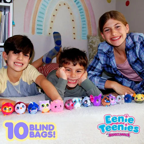 Vista 2 de Squeezamals Eenie Teenies 10pks con un personaje Eenie Teenie en cada uno! ¡Colecciona los 24 personajes de la Serie 2! Diversión en paquetes ciegos