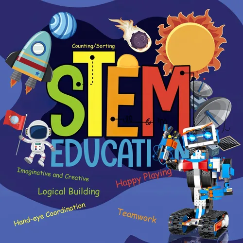 Vista 8 de okk Kit de robots, juego de robótica STEM para edades de 6 a 12 años, control remoto y de aplicaciones, programación y montaje de bricolaje.