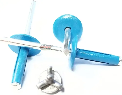Vista 8 de Pernos Pop Explosivos Negros de 3/16 Pulgadas, Mandril de Aluminio de Cabeza Grande de Tres Pliegues, Rango de Agarre de.040 -.354
