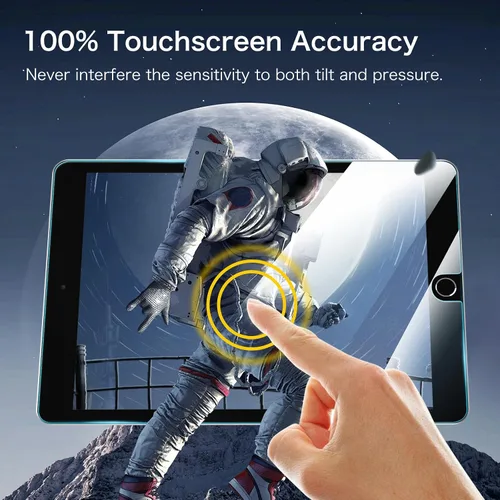 Vista 8 de Fintie Protector de pantalla de vidrio templado para iPad de 9ª / 8ª / 7ª generación (2021/2020 / 2019) de 10.2 pulgadas y iPad Air 3 de 10.5