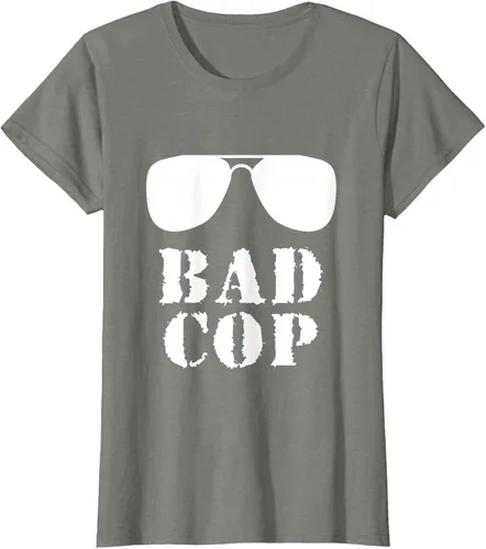 Vista 18 de Bad Cop Funny Police - Camiseta a juego para padre e hijo, Negro, S