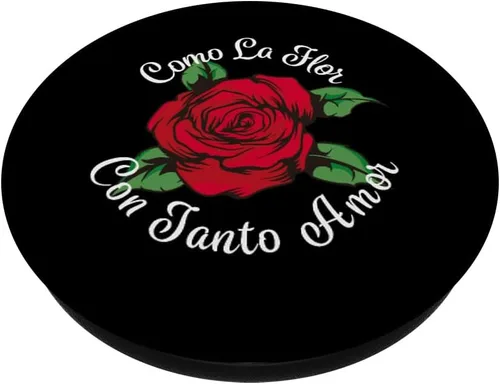 Vista 2 de Como La Flor - Bailar Cumbia - Rosa Mexicana Fiesta Regalo PopSockets Swappable PopGrip