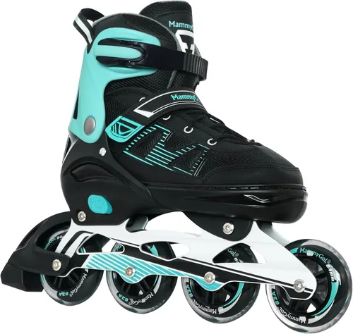 Vista 7 de MammyGol Patines en línea para adultos para hombres y mujeres, rodillos con cuchillas con rodamientos de acero al carbono, freno TPR, malla 3D