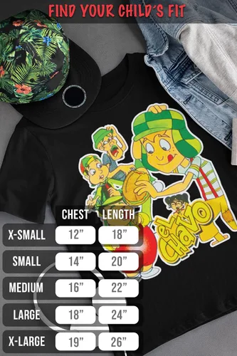 Vista 4 de Chavo del Ocho - Camisa infantil Don Ramon Chilindrina Kiko Torta Chespirito Group, L