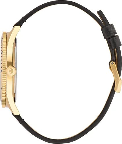 Vista 2 de adidas Reloj negro con correa de cuero ecológico (Modelo AOFH225042I), Negro