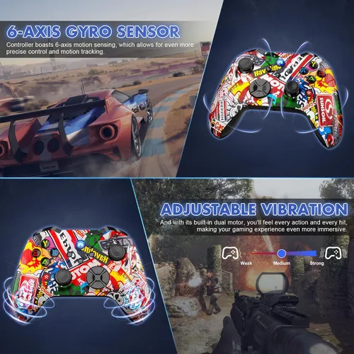 Vista 6 de Gamrombo Controlador inalámbrico X-box compatible con Xbox Series XS, Xbox One, Xbox One SX, PC WindowsSteam, controlador de juego AndroidiOS