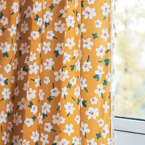 Vista 26 de Deeprove - Cortinas bohemias de 63 pulgadas de largo para dormitorio, rayas de lunares de punto hueco beige y patchwork de algodón y lino crema