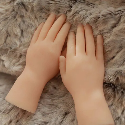 Vista 6 de ZHY 1 par de silicona Lifesize pequeño maniquí exhibición de mano joyería sandalia zapato calcetín exhibición arte boceto