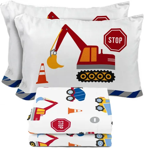 Vista 34 de Juego de sábanas para niños Sunny Side Up incluye sábanas y funda de almohada - 100% ropa de cama de microfibra y decoración para la habitación Azul