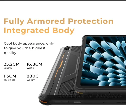 Vista 10 de HOTWAV R10 Pro 2025 Tableta Resistente Android 14 - 10.1 Pulgadas HD+ 10800mAh Tableta Impermeable, 20GB RAM+256GB ROM/1TB TF Tablets
