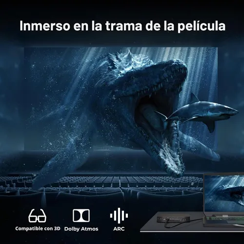 Vista 4 de GEARit - Cable HDMI de 100 pies, color negro, 4K en pared CL3