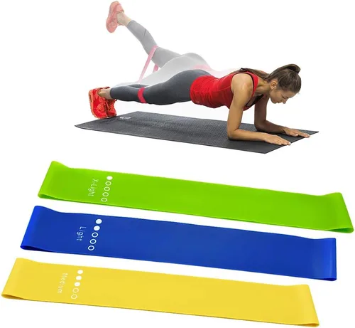 Vista 8 de Bandas de resistencia para fitness, juego de 3/5 bandas de ejercicio para mujeres, hombres, piernas, glúteos, brazos, hombros, entrenamiento